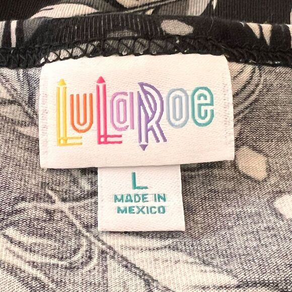 LuLaRoe Feather Print Sheath Dress Women's Large - Picture 4 of 8